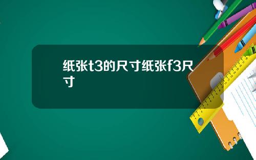 纸张t3的尺寸纸张f3尺寸