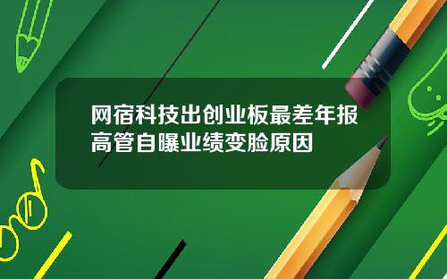 网宿科技出创业板最差年报高管自曝业绩变脸原因