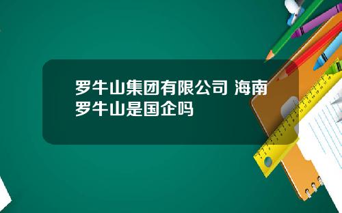 罗牛山集团有限公司 海南罗牛山是国企吗