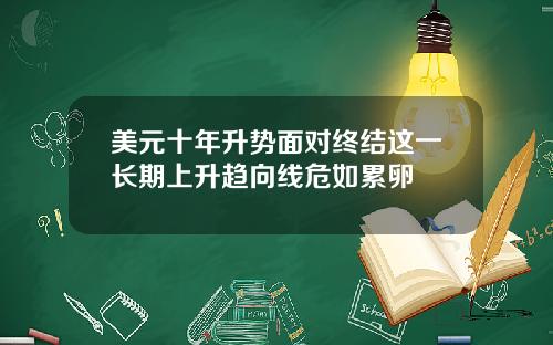 美元十年升势面对终结这一长期上升趋向线危如累卵