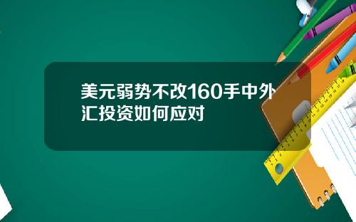 美元弱势不改160手中外汇投资如何应对