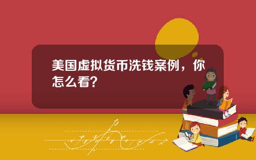 美国虚拟货币洗钱案例，你怎么看？