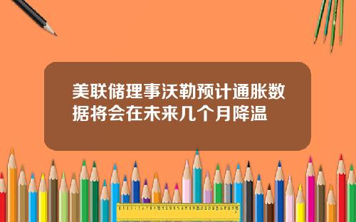 美联储理事沃勒预计通胀数据将会在未来几个月降温
