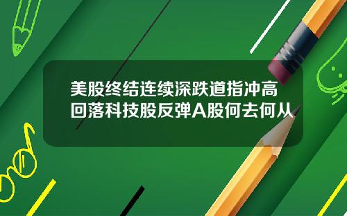 美股终结连续深跌道指冲高回落科技股反弹A股何去何从