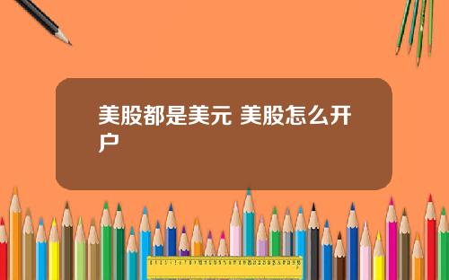 美股都是美元 美股怎么开户