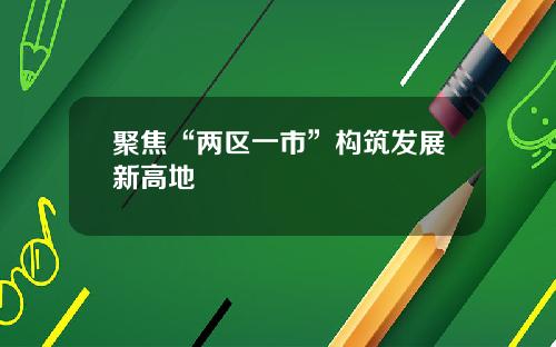 聚焦“两区一市”构筑发展新高地