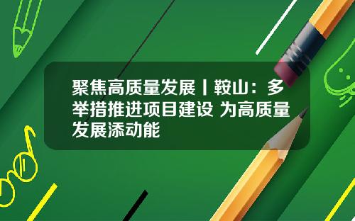 聚焦高质量发展丨鞍山：多举措推进项目建设 为高质量发展添动能