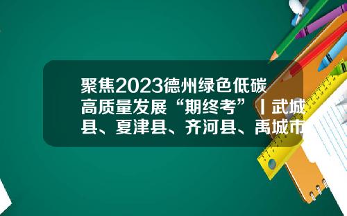 聚焦2023德州绿色低碳高质量发展“期终考”丨武城县、夏津县、齐河县、禹城市