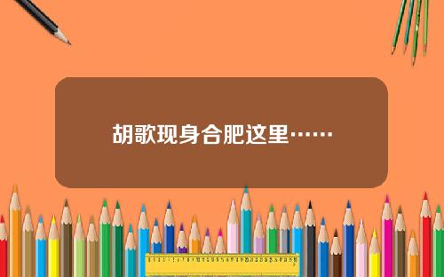 胡歌现身合肥这里……