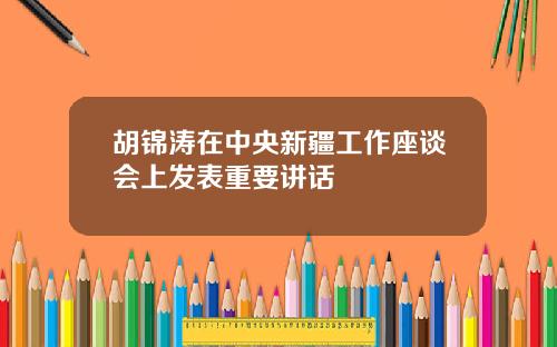 胡锦涛在中央新疆工作座谈会上发表重要讲话