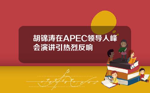 胡锦涛在APEC领导人峰会演讲引热烈反响