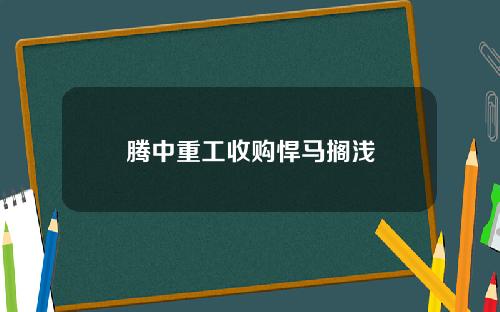 腾中重工收购悍马搁浅