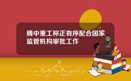 腾中重工称正有序配合国家监管机构审批工作
