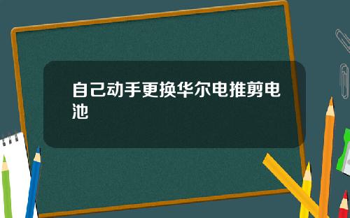 自己动手更换华尔电推剪电池