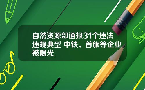 自然资源部通报31个违法违规典型 中铁、首旅等企业被曝光