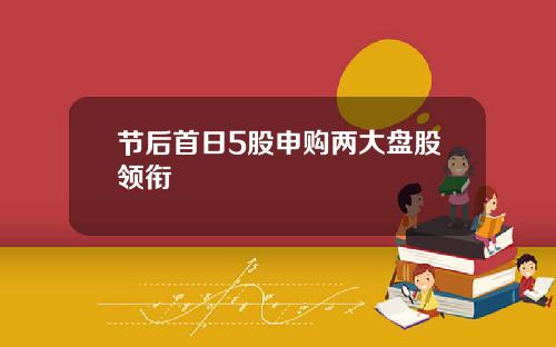 节后首日5股申购两大盘股领衔