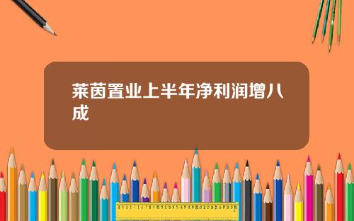 莱茵置业上半年净利润增八成