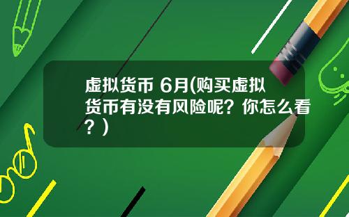 虚拟货币 6月(购买虚拟货币有没有风险呢？你怎么看？)