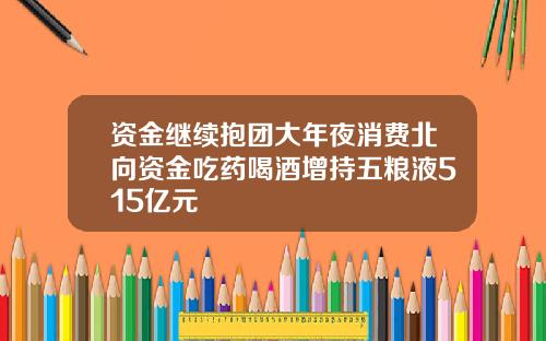 资金继续抱团大年夜消费北向资金吃药喝酒增持五粮液515亿元