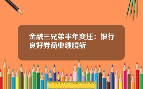 金融三兄弟半年变迁：银行良好券商业绩腰斩