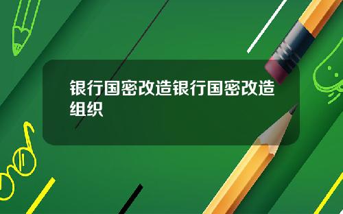 银行国密改造银行国密改造组织