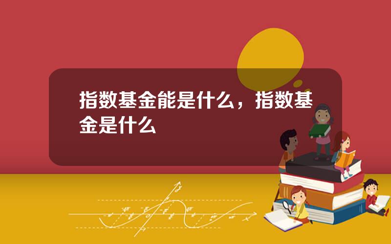 指数基金能是什么，指数基金是什么