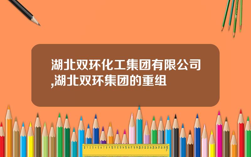 湖北双环化工集团有限公司,湖北双环集团的重组