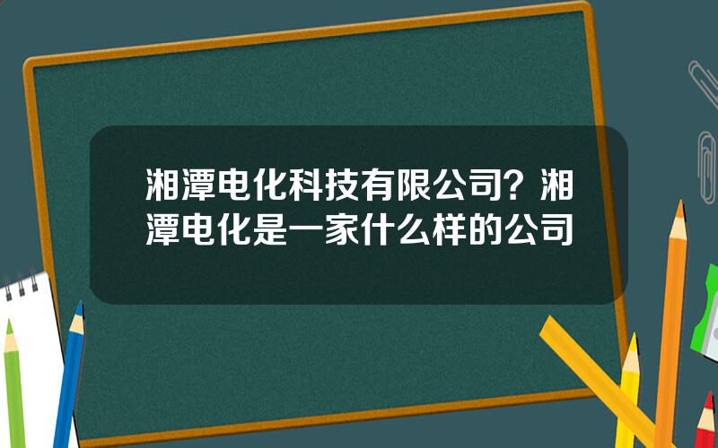 湘潭电化科技有限公司？湘潭电化是一家什么样的公司