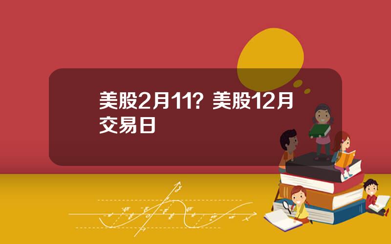 美股2月11？美股12月交易日
