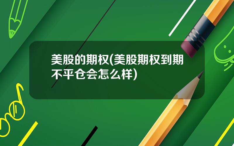 美股的期权(美股期权到期不平仓会怎么样)