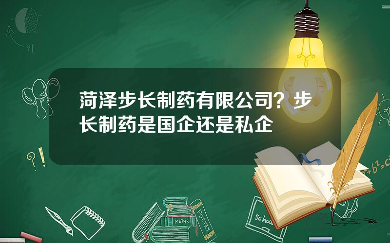 菏泽步长制药有限公司？步长制药是国企还是私企