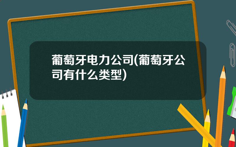 葡萄牙电力公司(葡萄牙公司有什么类型)