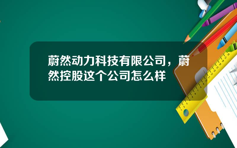 蔚然动力科技有限公司，蔚然控股这个公司怎么样