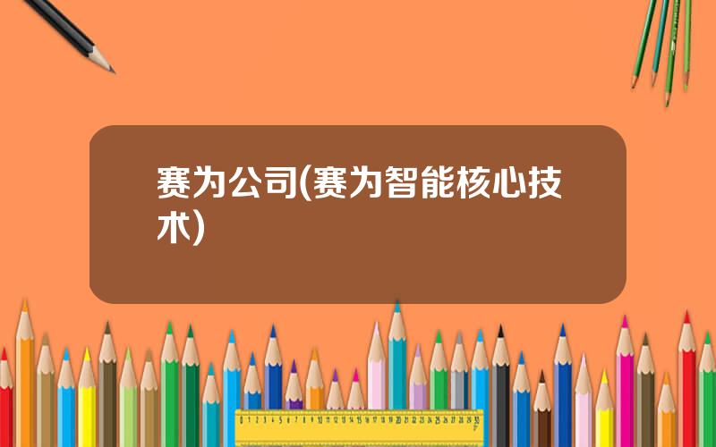 赛为公司(赛为智能核心技术)